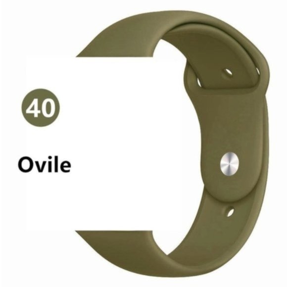 NEW BAND Olive Sport Silicone For Apple Watch - Picture 1 of 3